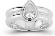 GLAZE JEWELRY Pear Cut Cubic Zirconia Band Ring
