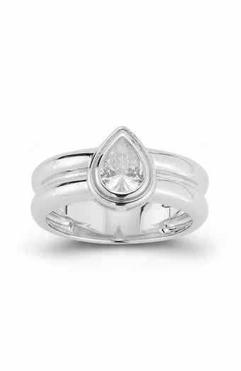 Pear Cut Cubic Zirconia Band Ring