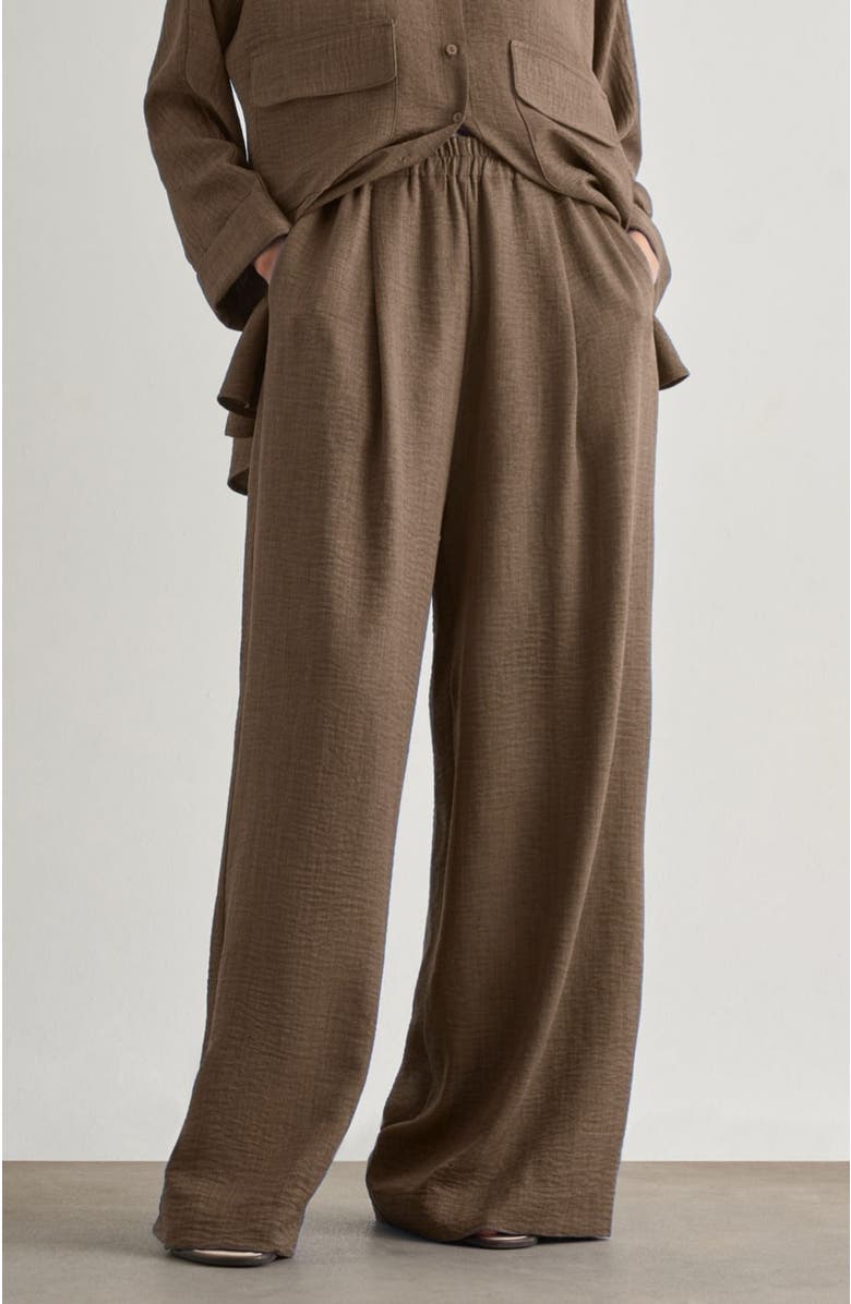Mizalle Wide-Leg Pants, Alternate, color, Brown