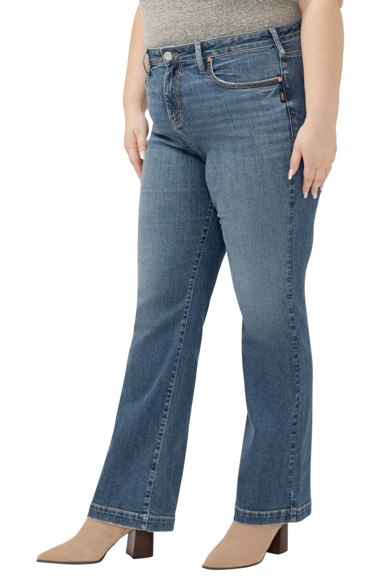 Silver Jeans Co. Avery Curvy Relaxed Straight Leg Trouser Jeans, Alternate, color, Folk
