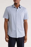Bugatchi Short Sleeve Woven Button-Up Shirt