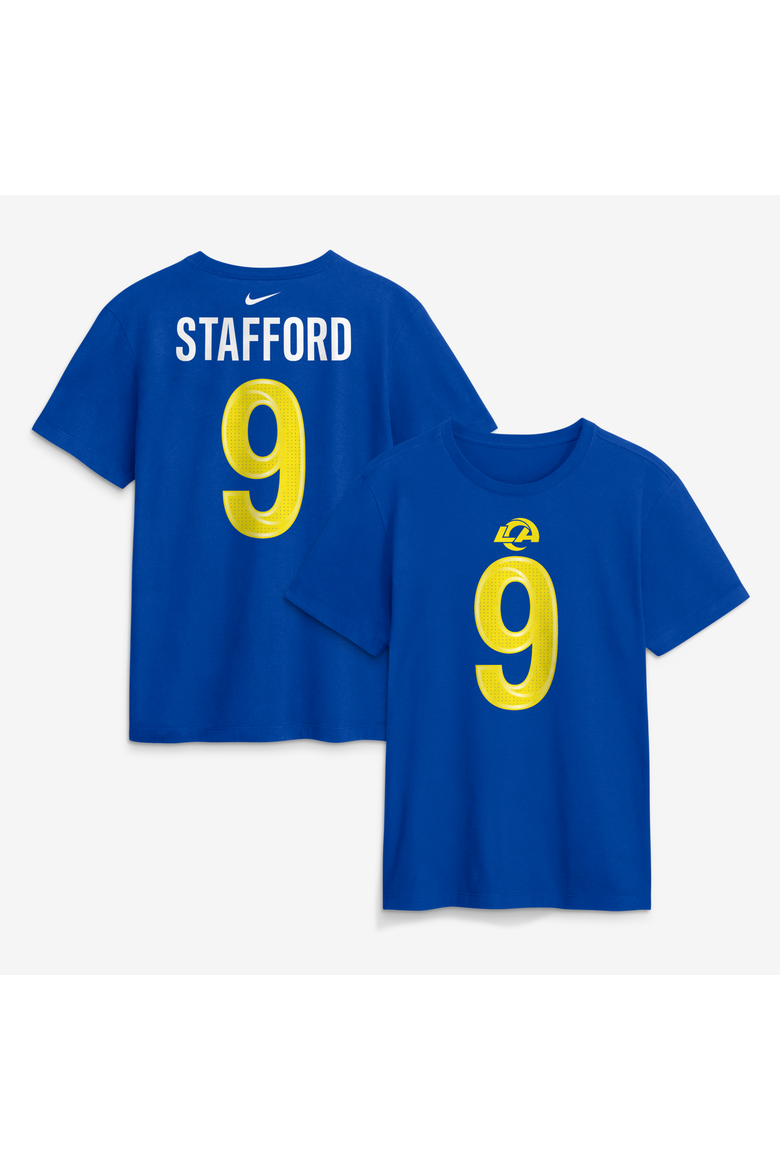 Men's Nike Matthew Stafford Royal Los Angeles Rams Name & Number T-Shirt, Main, color, Royal