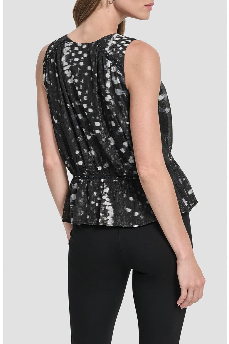 Shine Crinkle Chiffon Peplum Top, Alternate, color, REFLECTED LIGHTS