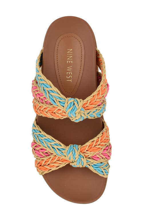 Nine West Gilma Slide Sandal In Orange