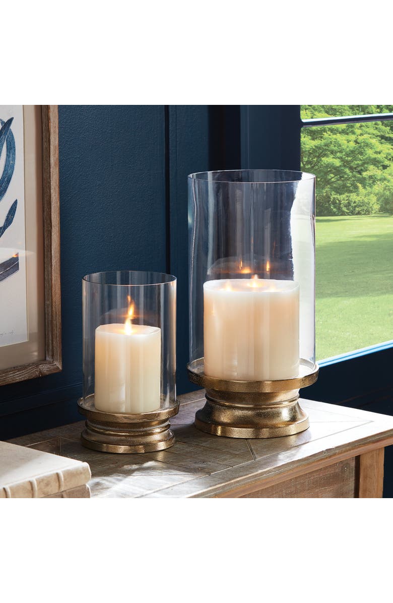 Napa Home & Garden Florence Footed Hurricane, Alternate, color, Gold