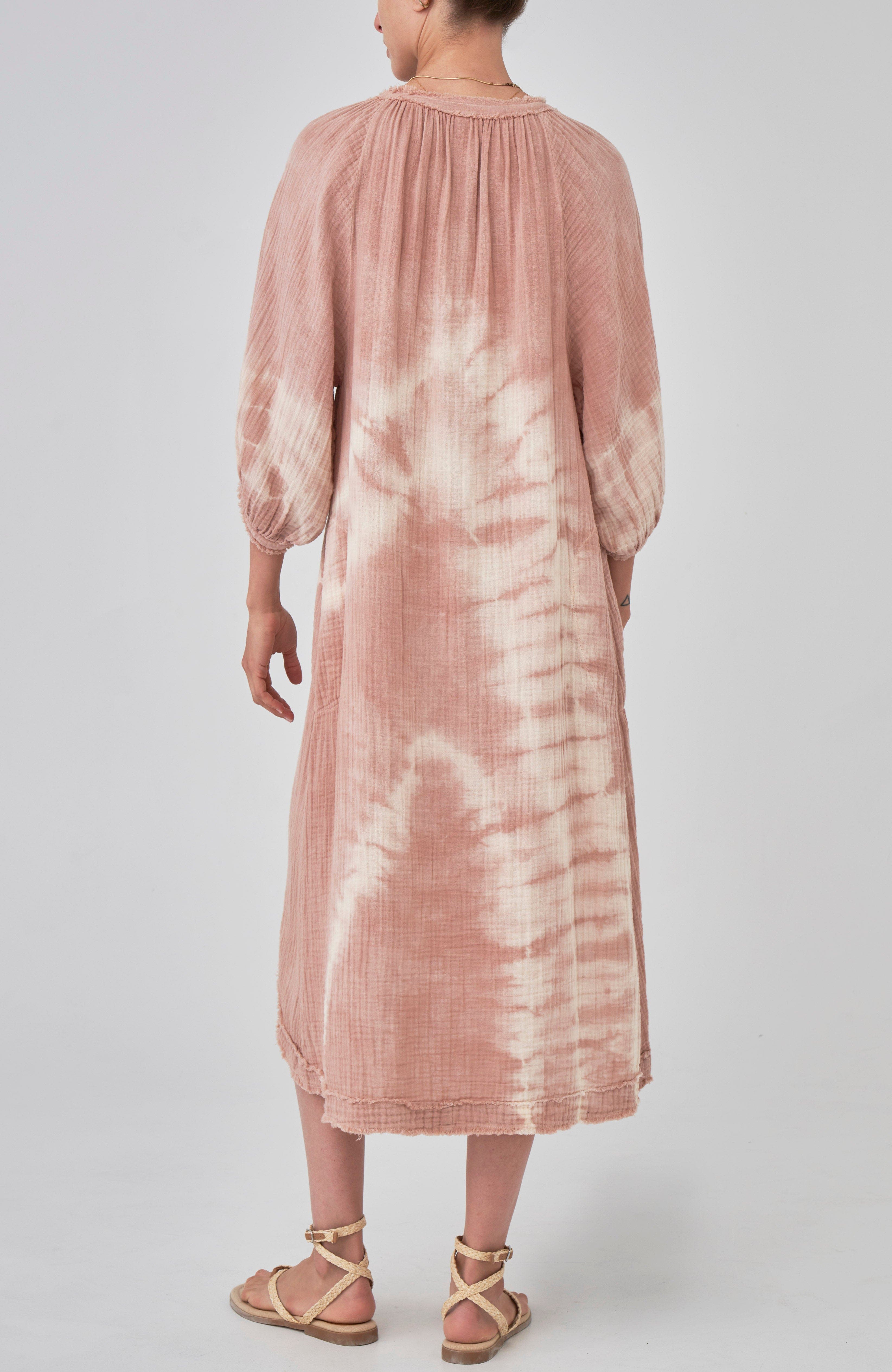 Tie Dye Gauze Dress with Pockets - image 2