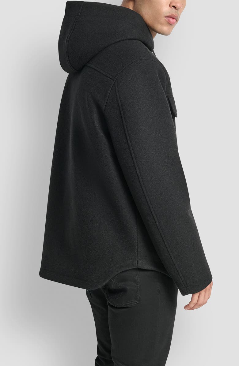 DKNY Hooded Water Resistant Jacket, Alternate, color, Black