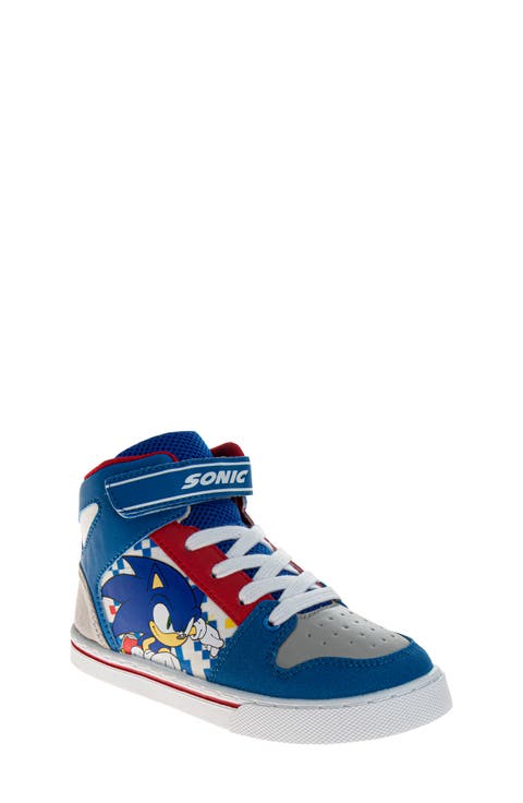 Kids' Sonic the Hedgehog High Top Sneaker (Toddler, Little Kid & Big Kid)