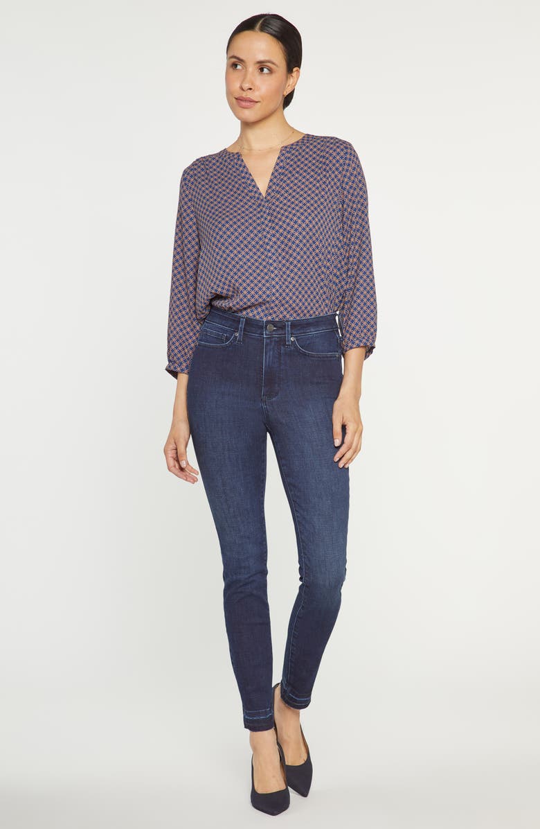 NYDJ Ami High Waist Release Hem Skinny Jeans, Alternate, color, Underground