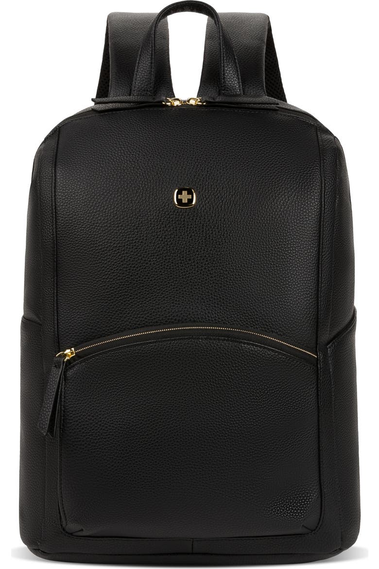black backpack women laptop MIRA Professional Women's Leather 16" this backpack is perfect for work BOSTANTEN Leather Laptop Backpack for