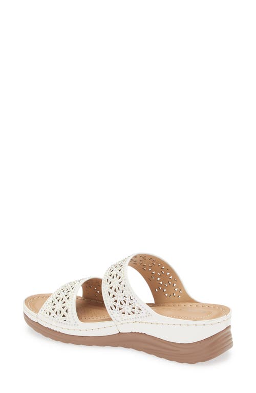 Extreme By Eddie Marc Rhinestone Studded Wedge Sandal