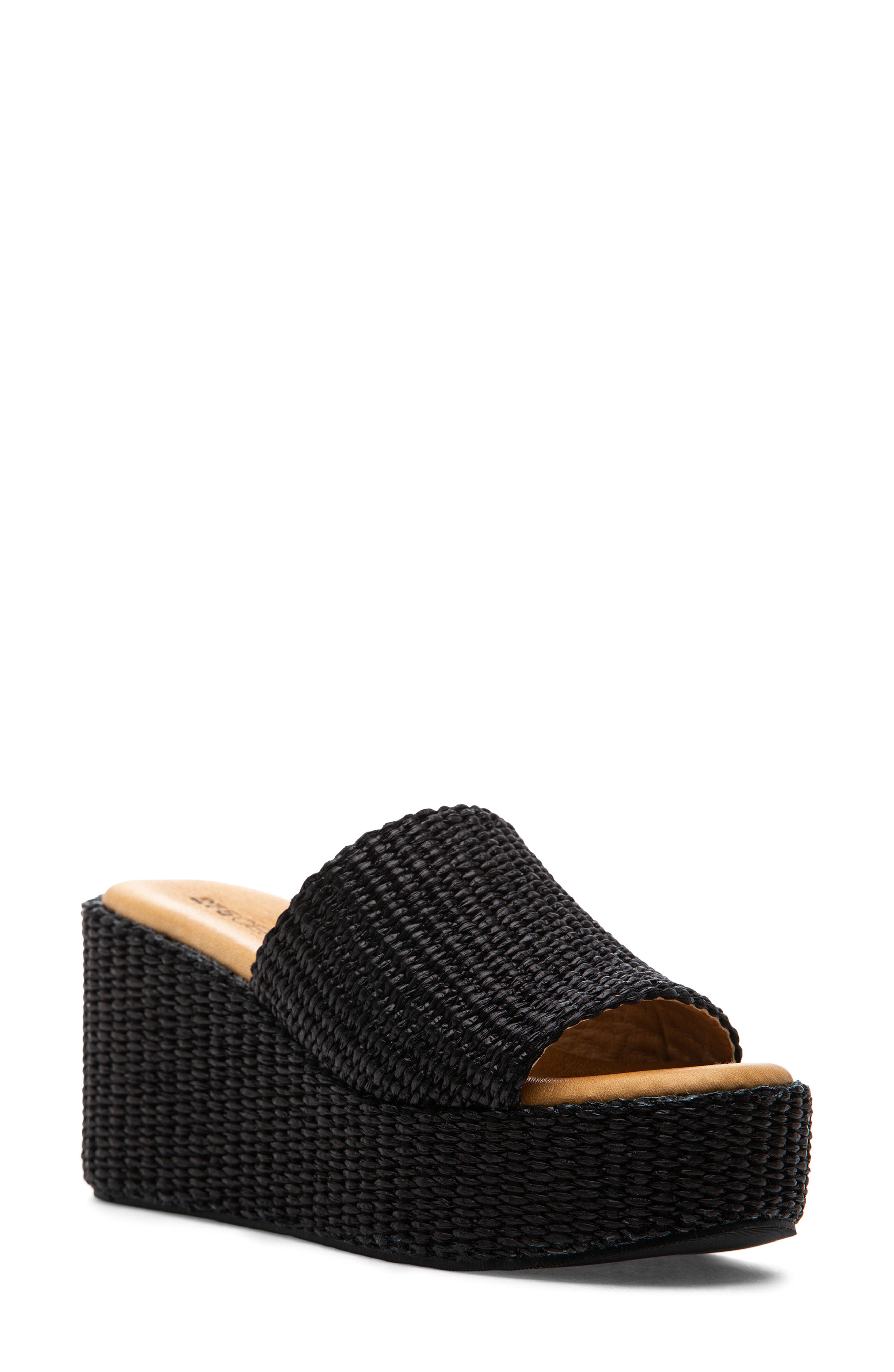 275 Central Sienna Platform Slide Sandal, Main, color, Black