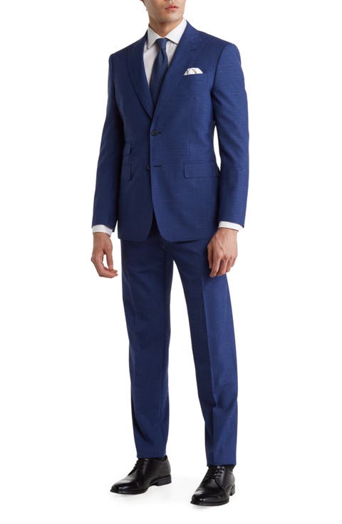 Trim Fit Wool Blend Suit