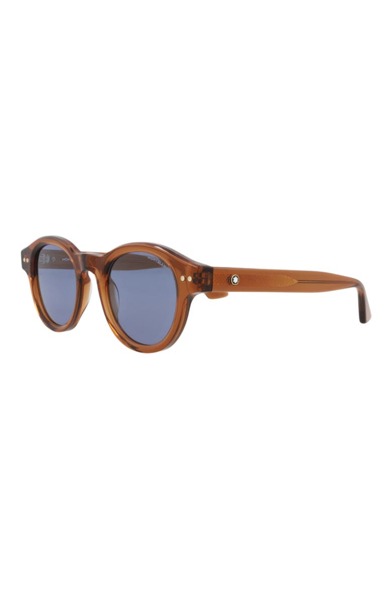 48mm Round Sunglasses FASHION SUNGLASSES, Alternate, color, BROWN BLUE