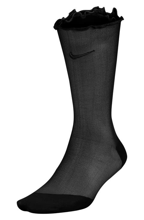Sheer Nylon Roll Top Socks