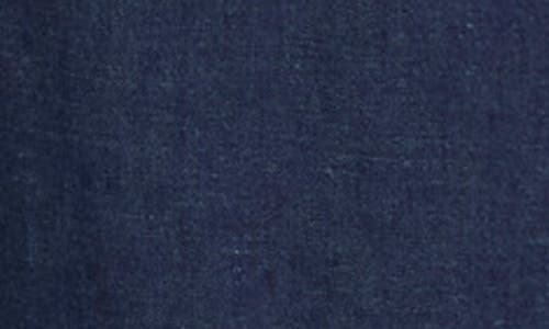 Madewell Elastic Waist Straight Leg Linen Pants In Dark Indigo