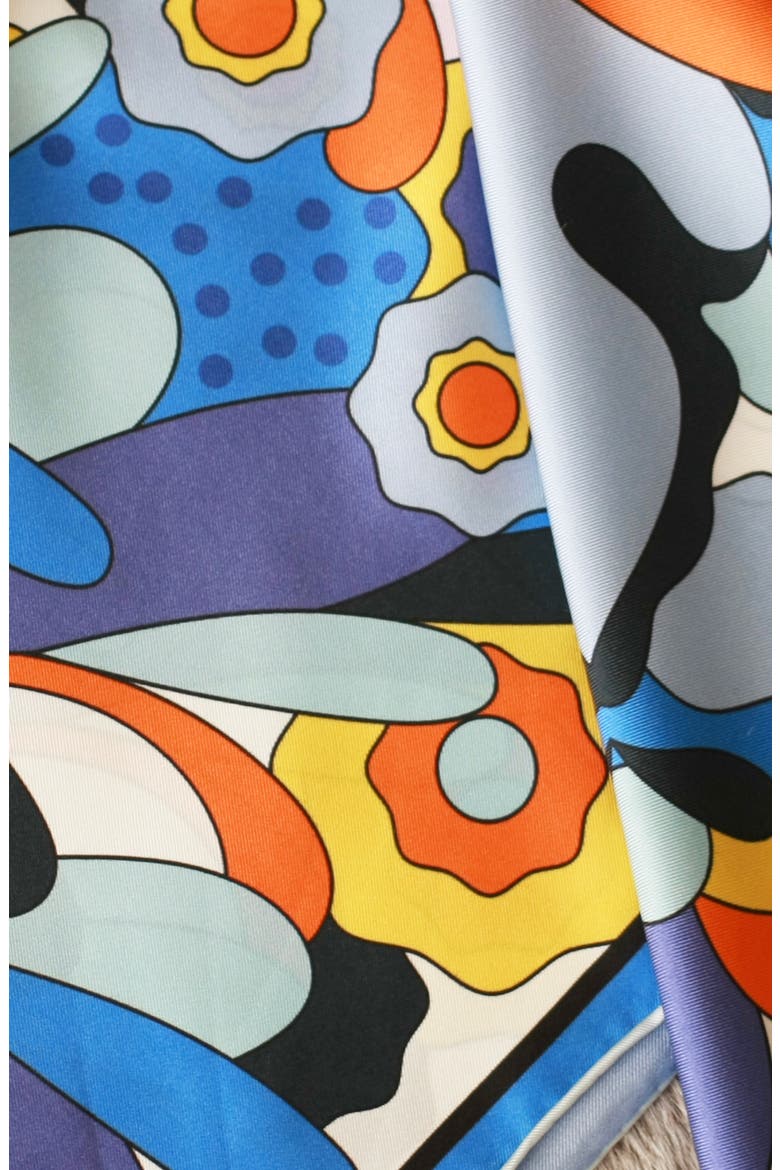 Silk Scarf Of Ocean Imagination, Alternate, color, Blue