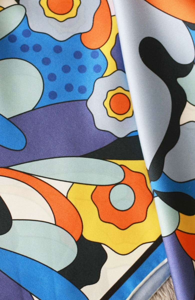 Jessie Zhao New York Silk Scarf Of Ocean Imagination, Alternate, color, Blue