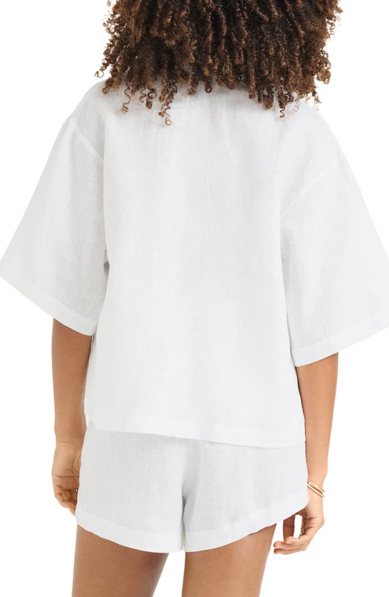 Vitamin A<sup>®</sup> Rowan Resort Linen Cover-Up Shirt, Alternate, color, 