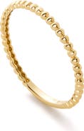 Ana Luisa Gold Band Ring - Gold Bead Ring