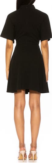 Autumn Mock Neck Fit & Flare Dress