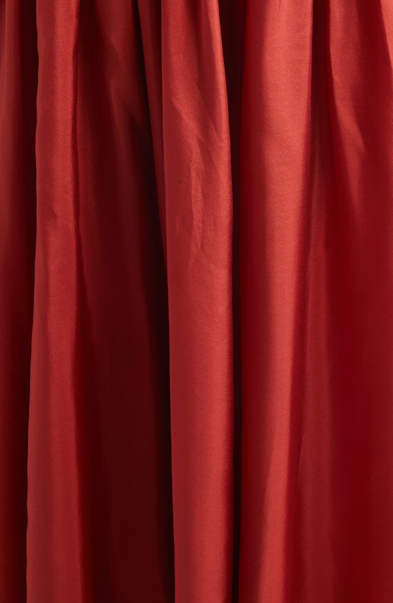 Zimmermann Indra Plunge Halter Silk Maxi Dress, Alternate, color, Raspberry