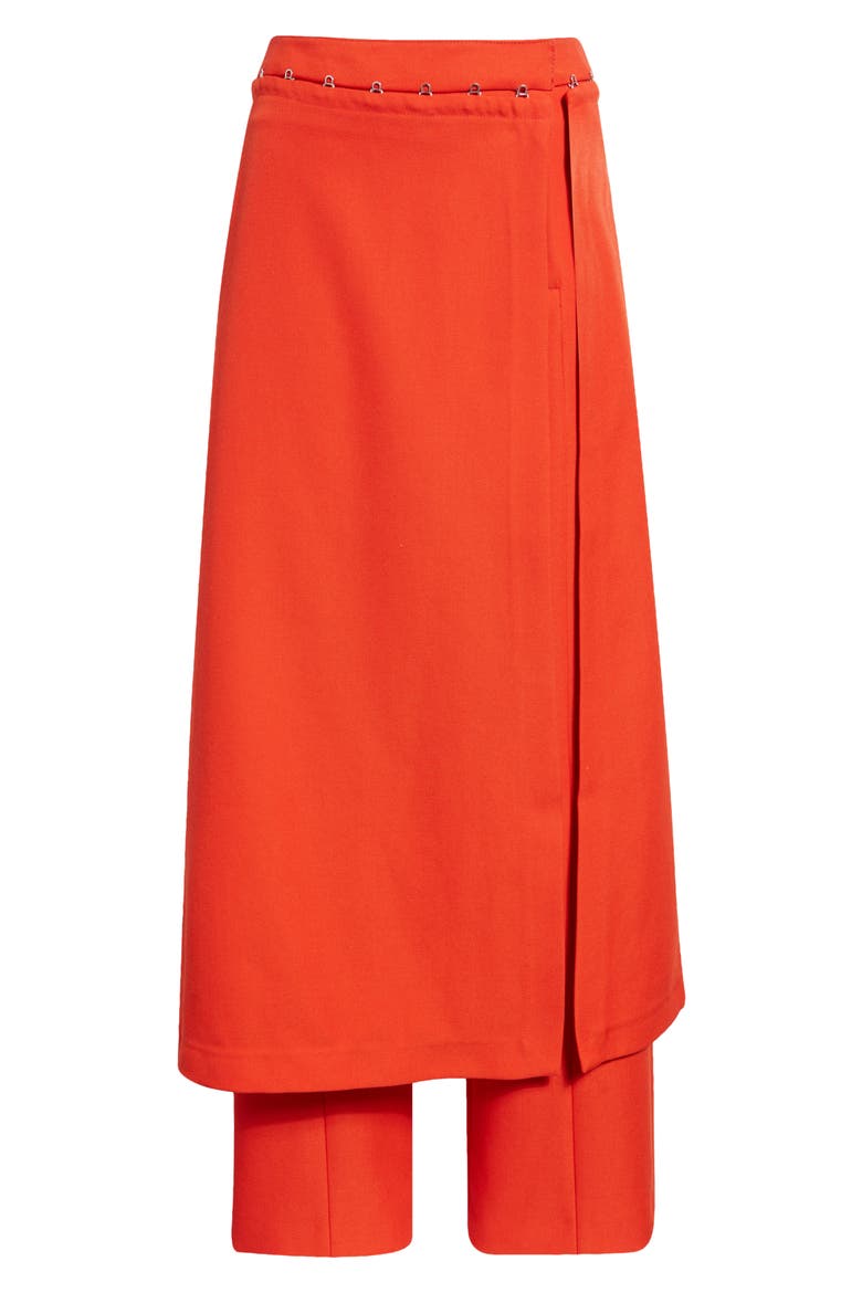 Skirt Overlay Suiting Pants, Alternate, color, VERMILLION