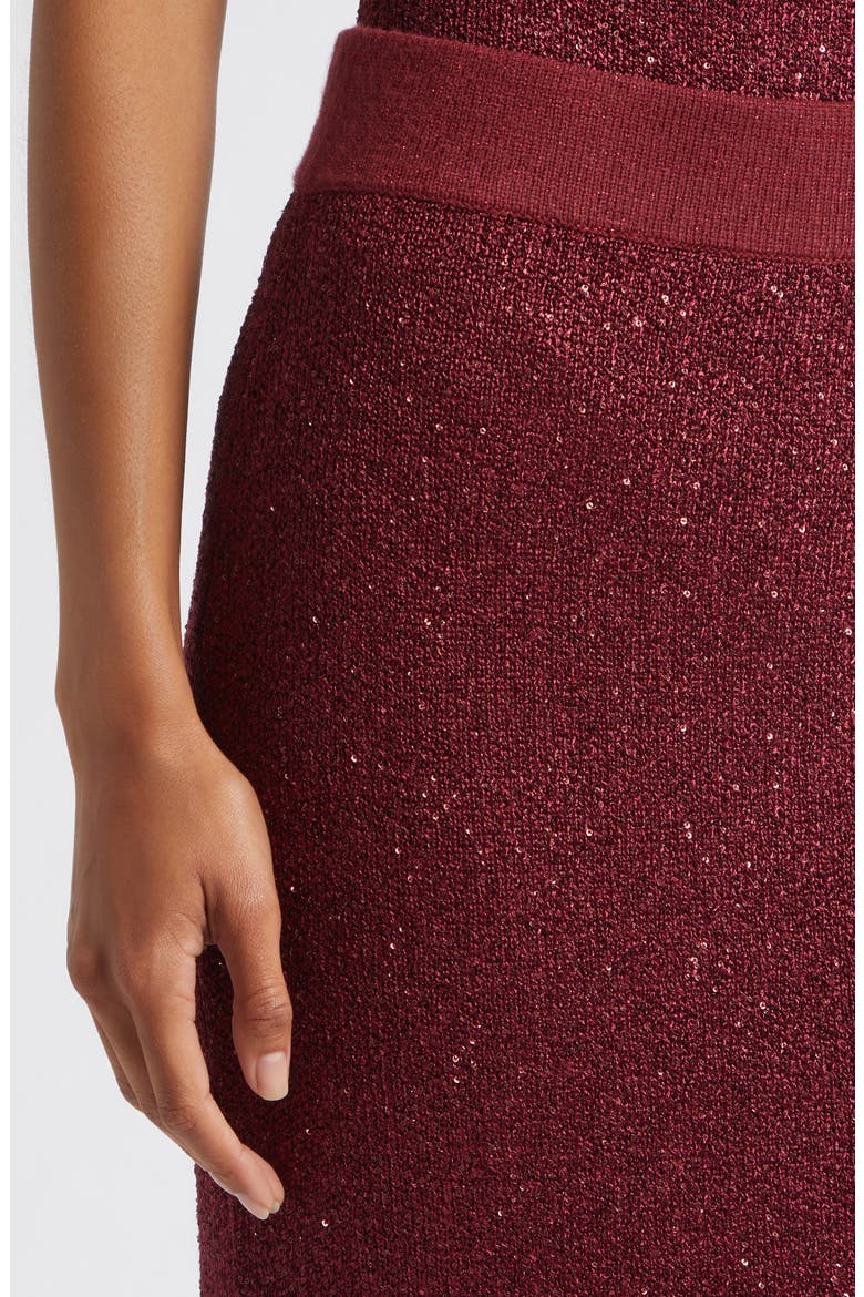 Alisha Sequin Skirt, Alternate, color, OXBLOOD