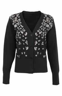 SAACHI Deco Drizzle V-Neck Cardigan
