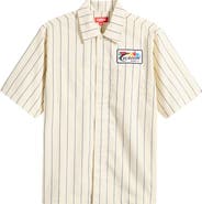 ICECREAM Fruit by the Fruit Stripe Short Sleeve Cotton Graphic Button-Up Shirt