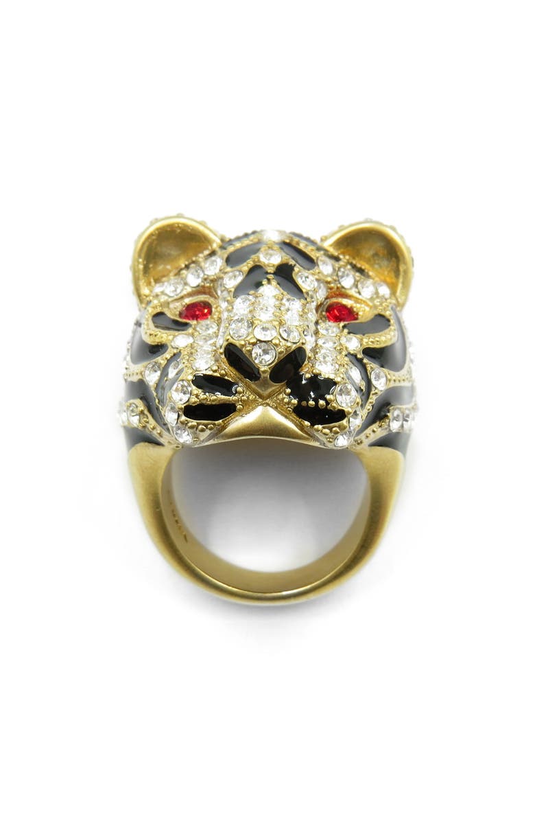 Asa Kaftans Tiger Head Ring, Main, color, 