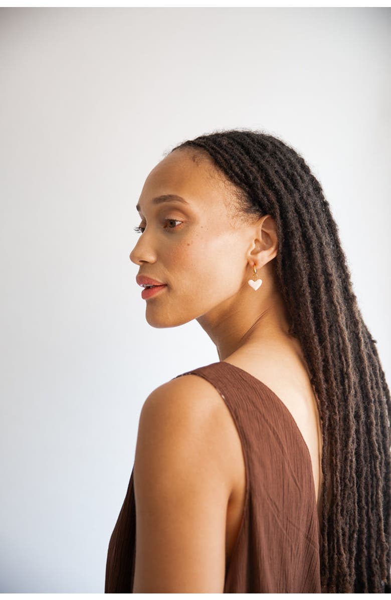 Noonday Convertible Heart Huggies, Alternate, color, Gold