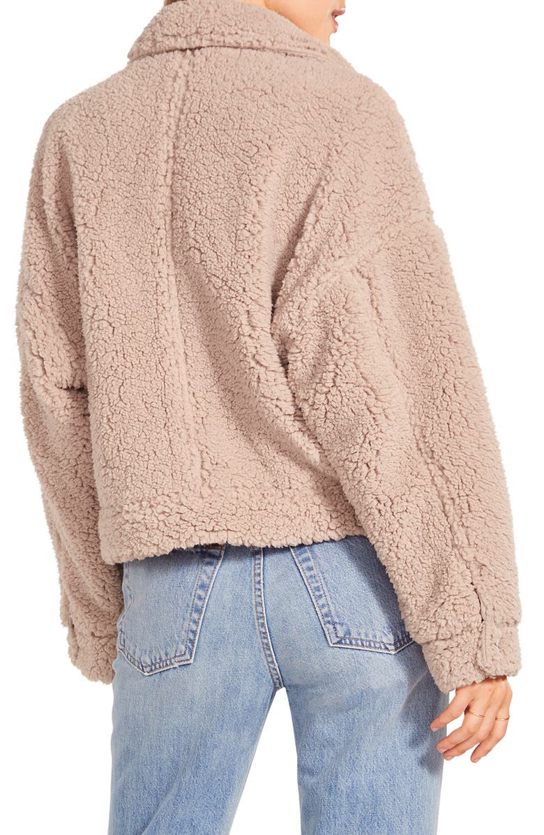 BB Dakota by Steve Madden BB Dakota Faux Fur Bomber Jacket, Alternate, color, Light Taupe