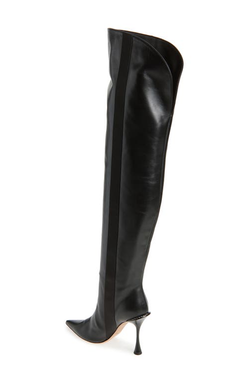 Betzábe Bree Pointed Toe Thigh High Boot In Black