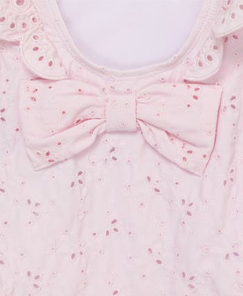 Eyelet Ruffle One-Piece Swimsuit