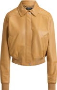 Lauren Ralph Lauren Lambskin Leather Flight Jacket