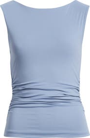 Open Edit Boat Neck Sleeveless Top