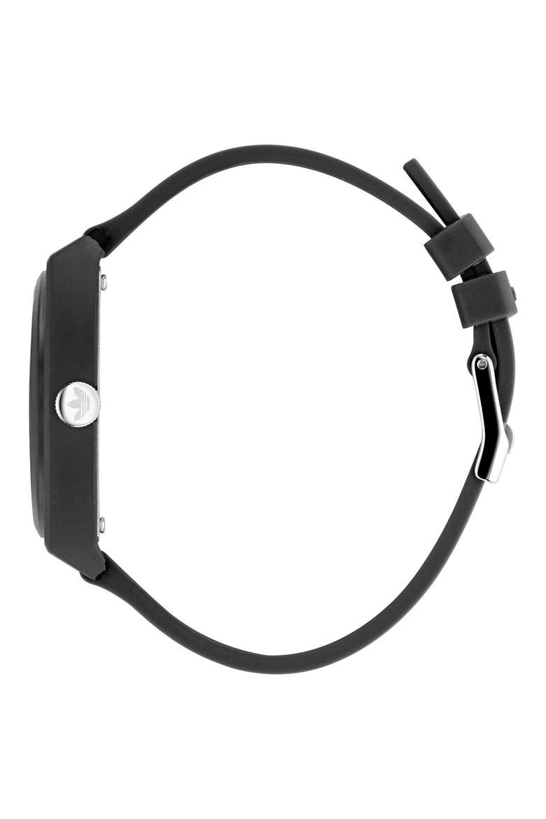 AO Street Project 2 Logo Fries Graphic Resin Strap Watch, 38mm, Alternate, color, BLACK