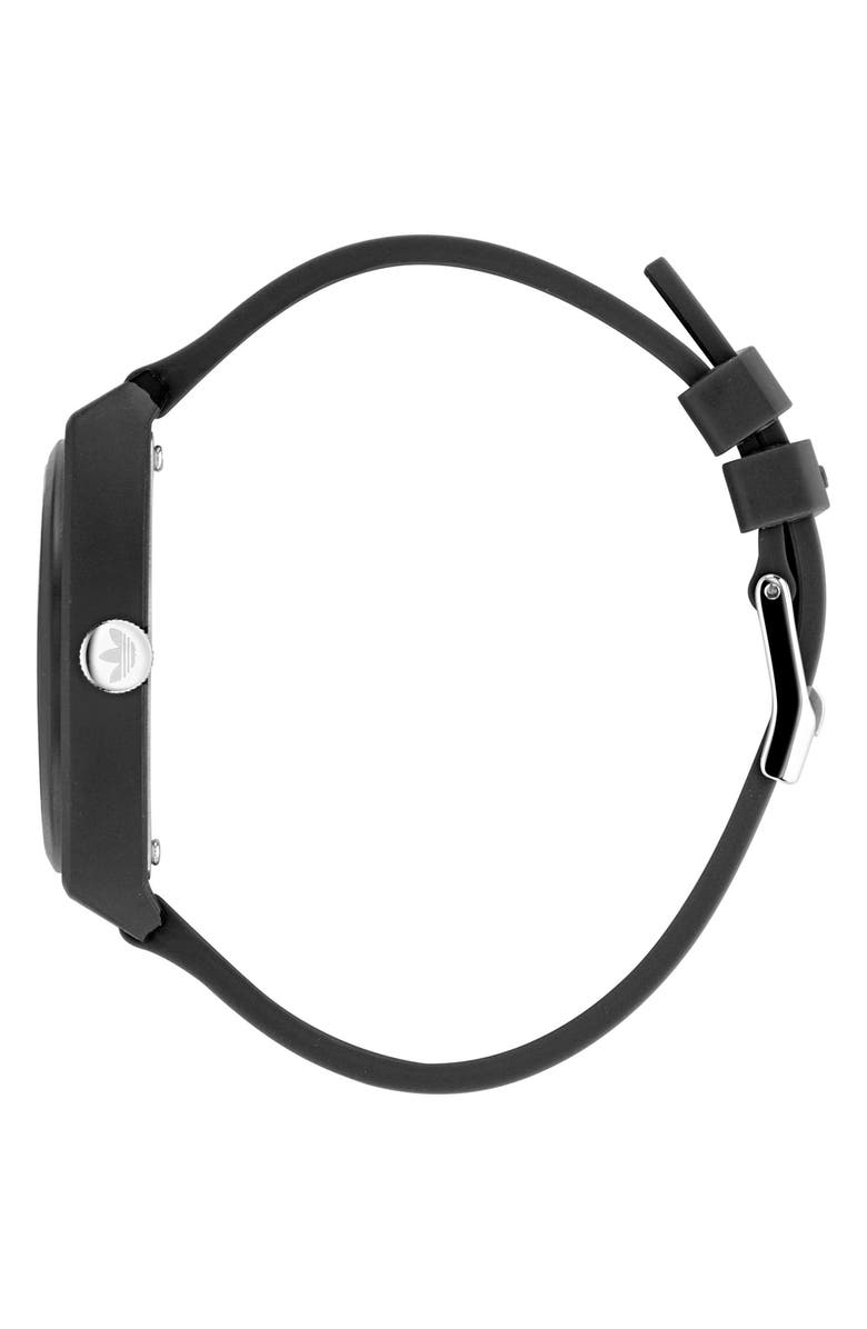 adidas AO Street Project 2 Logo Fries Graphic Resin Strap Watch, 38mm, Alternate, color, Black