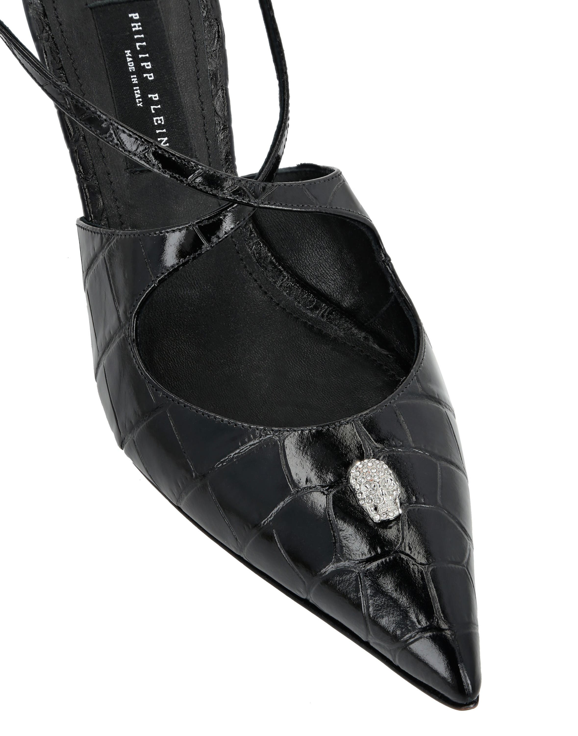 Slingbacks Crossing Crocco Print Women, Alternate, color, black