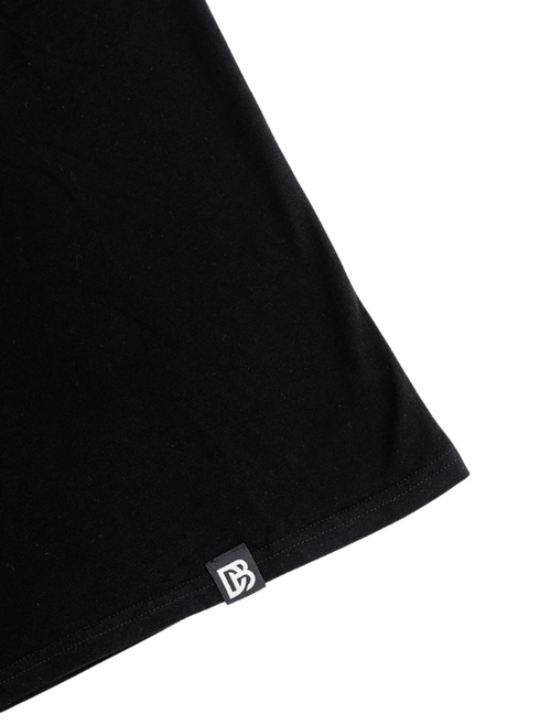 Dapper Boi Black Essential Drop Shoulder Tee In Black