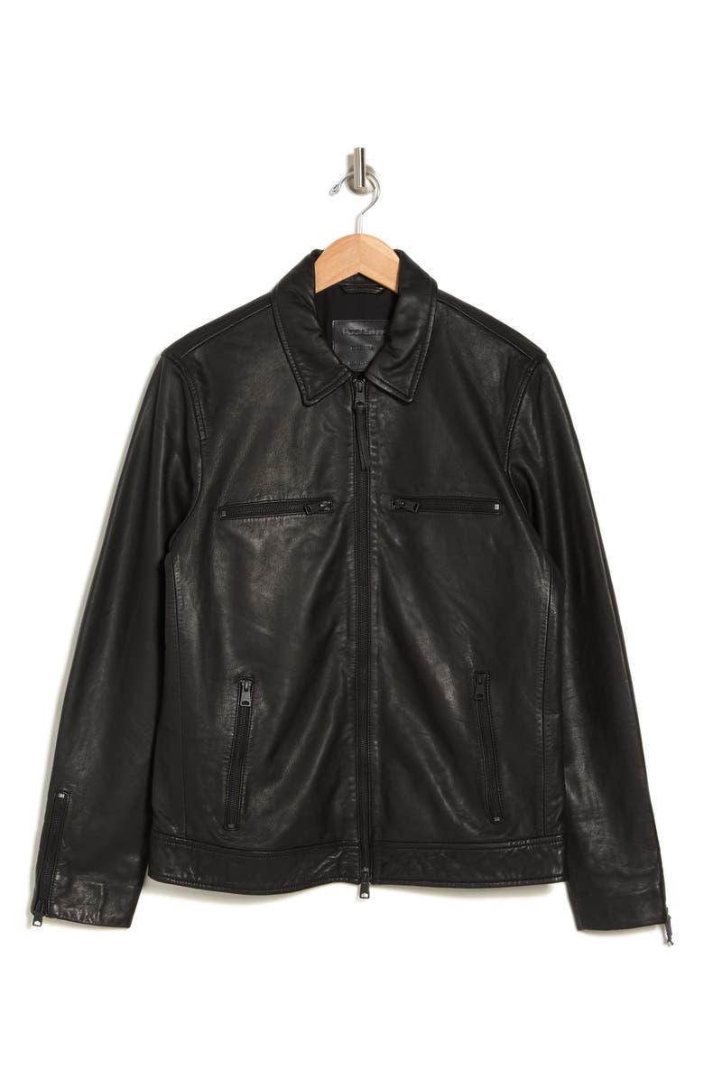 AllSaints Karl Leather Jacket, Alternate, color, 