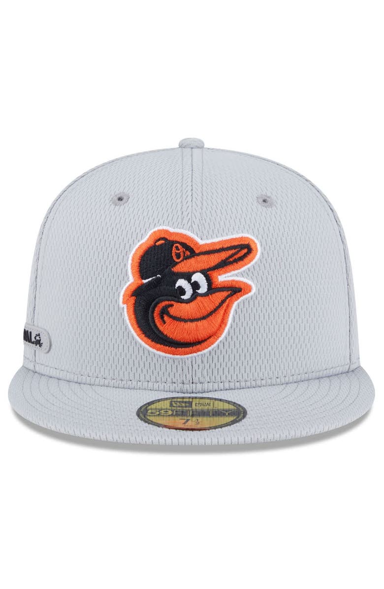 New Era Men's New Era Gray Baltimore Orioles 2025 MLB Clubhouse 59FIFTY Fitted Hat, Alternate, color, Gray