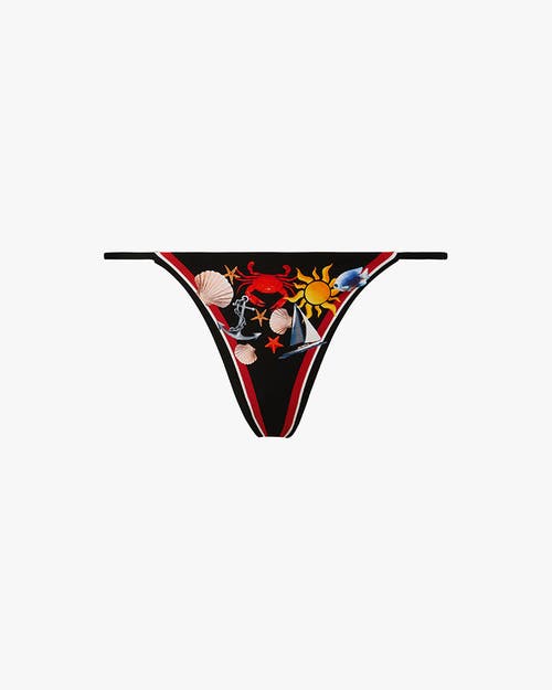Weworewhat Tie Bottom In Black Multi