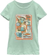 Star Wars: The Mandalorian and Grogu Girls Star Wars The Mandalorian and Grogu Snack Time Comic Foods T Shirt