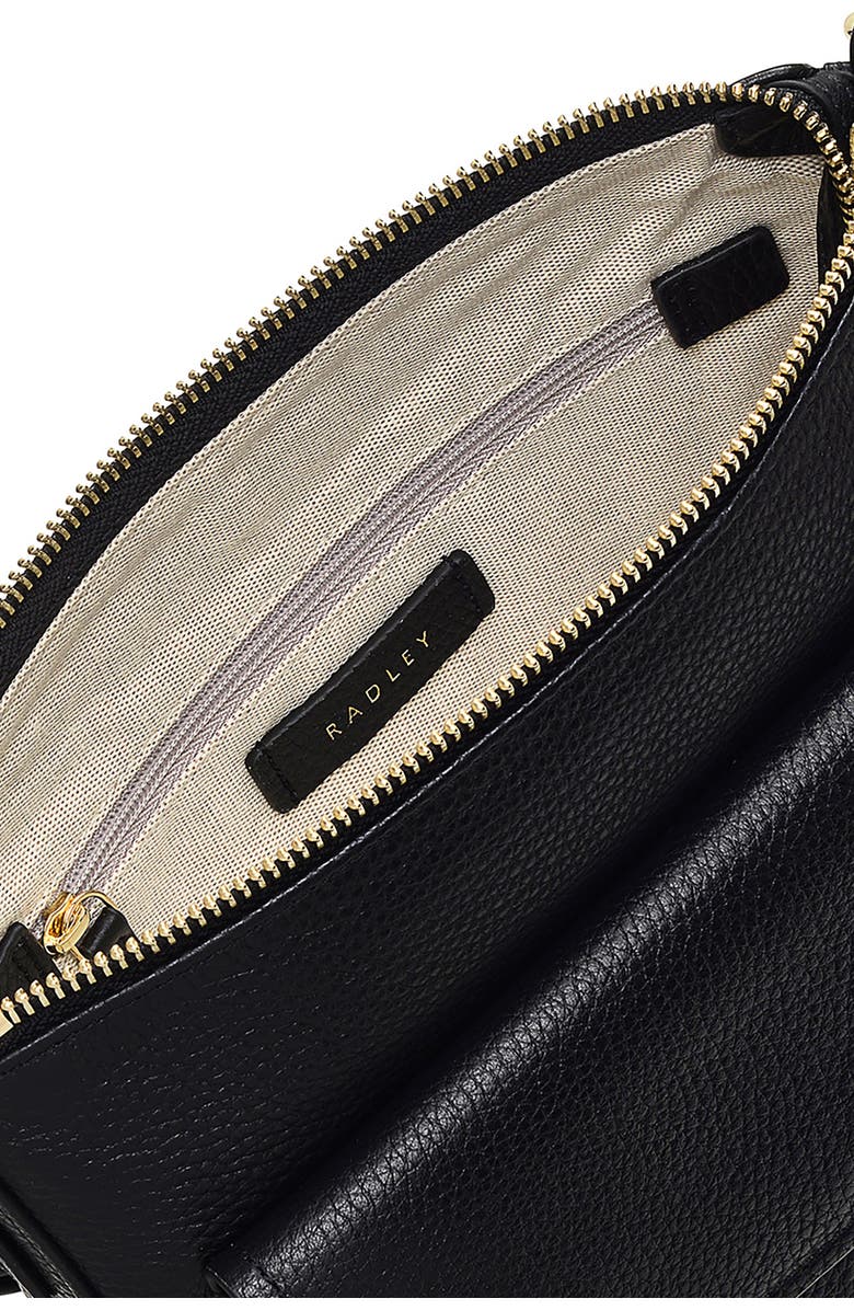 Radley Colebrook Close Small Leather Crossbody Bag, Alternate, color, Black