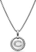 David Yurman Initial Charm Necklace with Diamonds