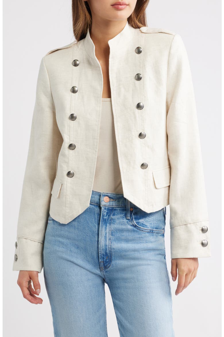 Linen Jacket, Main, color, BEIGE