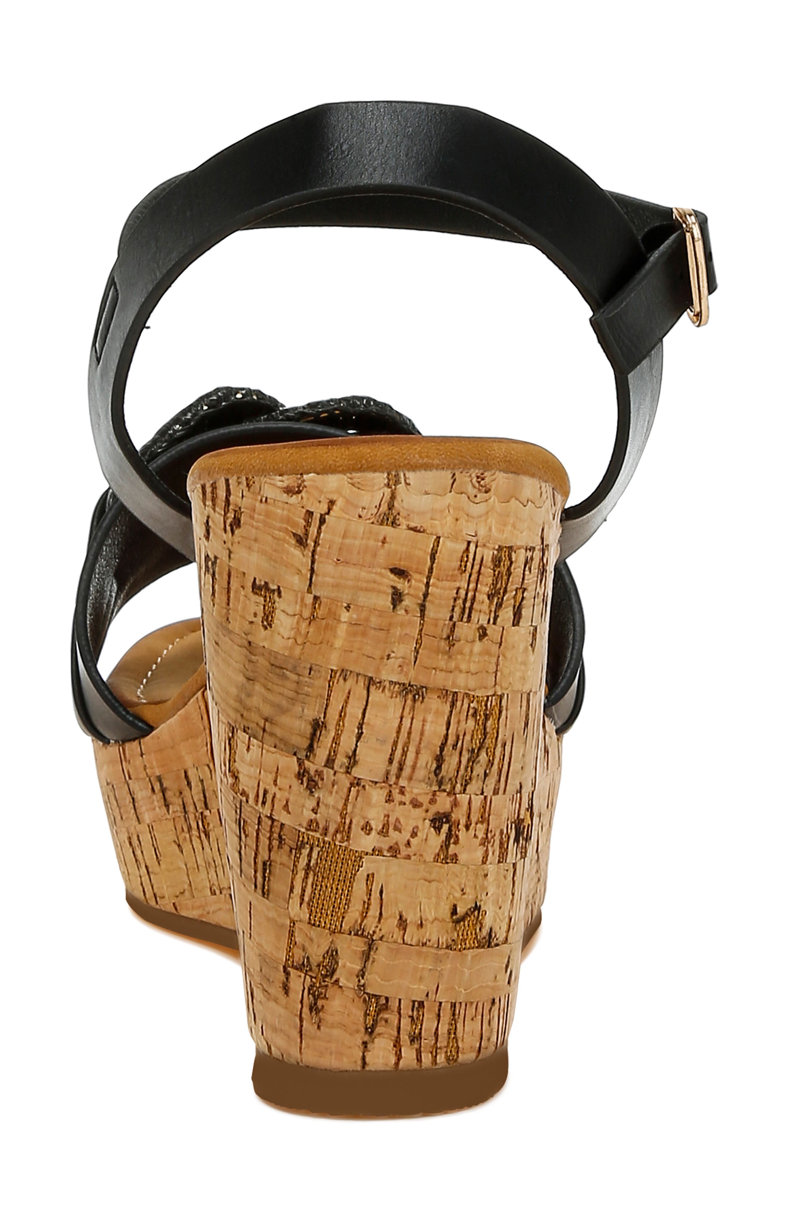 LONDON RAG Emelda Platform Wedge Sandal, Alternate, color, Black