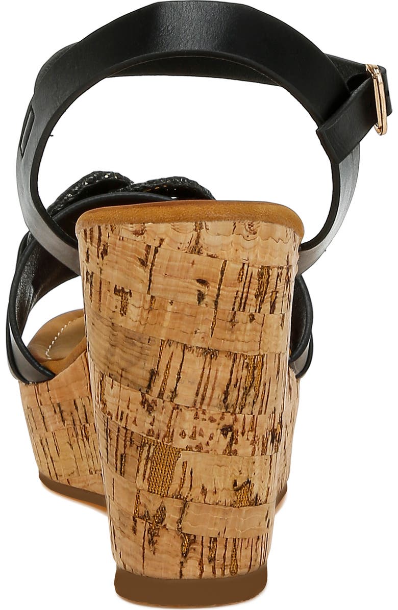 LONDON RAG Emelda Platform Wedge Sandal, Alternate, color, Black